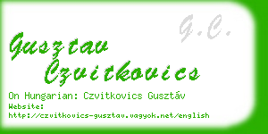 gusztav czvitkovics business card