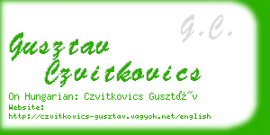 gusztav czvitkovics business card